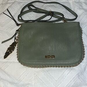 Teal and Gold Crossbody with Cheetah an interior Jessica Simpson